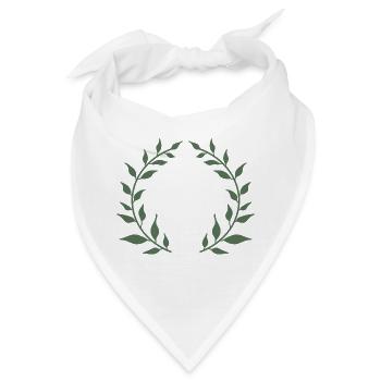 Kranz grün - Bandana - Weiß - Vorne