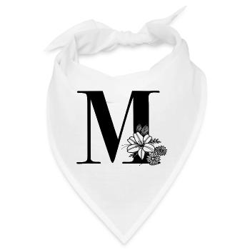 Buchstabe M - Bandana - Weiß - Vorne