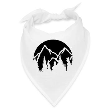 Nadelbäume Berge Sonne - Bandana - Weiß - Vorne