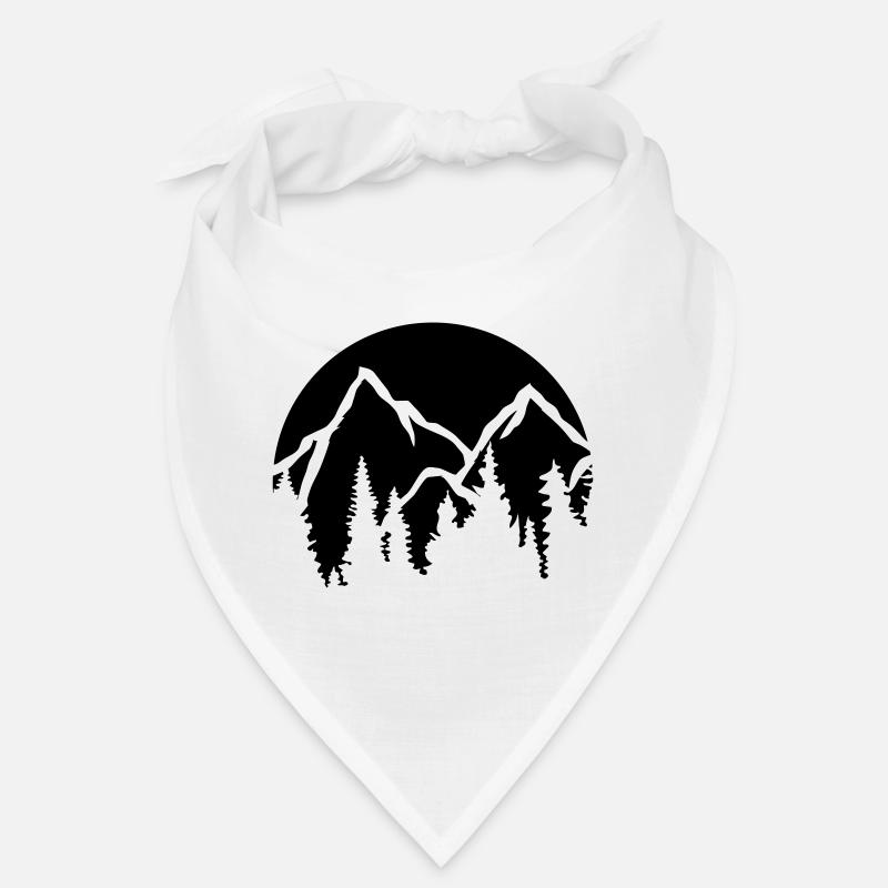 Nadelbäume Berge Sonne Bandana