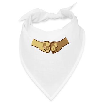 Team Fäuste Bros - Bandana - Weiß - Vorne