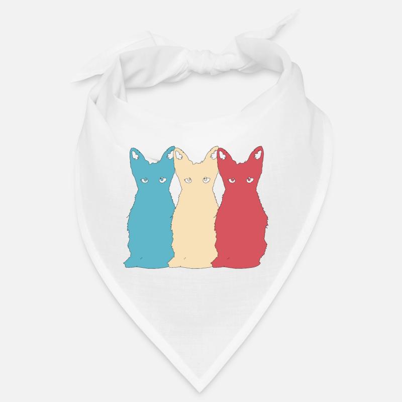 Cat Vector Animal Pet Kitten retro Design Bandana
