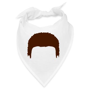 Volle Haare Perücke Silhouette - Bandana - Weiß - Vorne