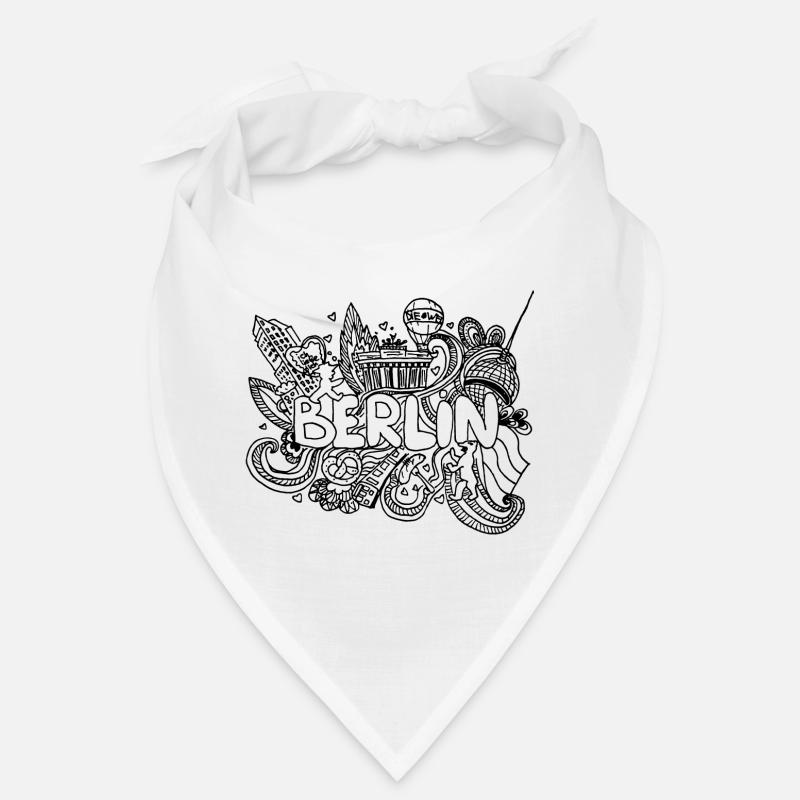 Berlin Berlin Skyline Graffiti Font Doodle Bandana