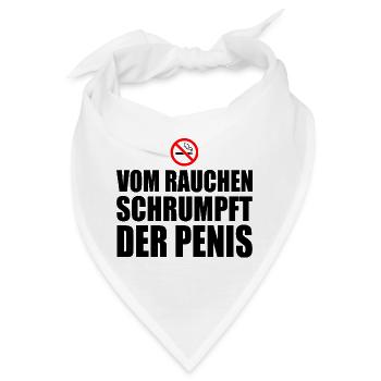 Vom rauchen schrumpft der penis - Bandana - Weiß - Vorne