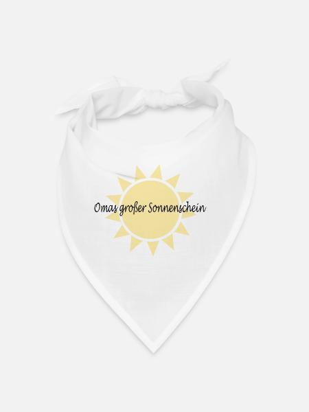 Omas großer Sonnenschein - Bandana - Weiß - Vorne