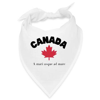 KANADA mit Ahornblatt und Motto - Bandana - Weiß - Vorne