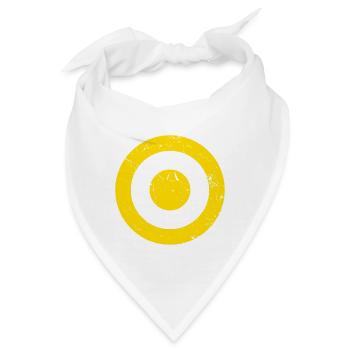 Distressed Safran und weißes Ziel - Bandana - Weiß - Vorne
