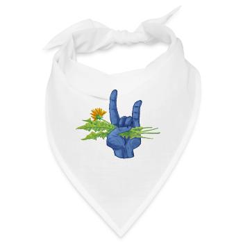 Unkraut ist Metal - Bandana - Weiß - Vorne