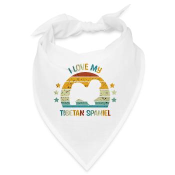 Tibetischer Spaniel - Bandana - Weiß - Vorne
