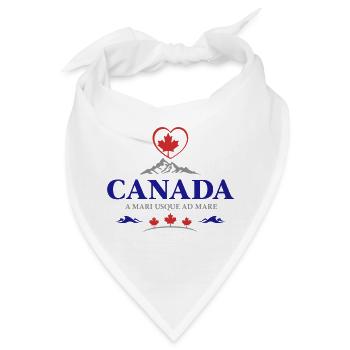 Kanada Vancouver Montreal Toronto Maple Leaf Berge - Bandana - Weiß - Vorne