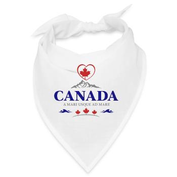 Kanada Vancouver Montreal Toronto Maple Leaf Herz - Bandana - Weiß - Vorne