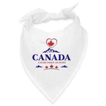 Kanada Vancouver Montreal Toronto Maple Leaf Berge - Bandana - Weiß - Vorne