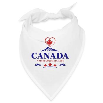 Kanada Vancouver Montreal Toronto Maple Leaf Herz - Bandana - Weiß - Vorne