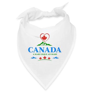 Kanada Vancouver Montreal Toronto Maple Leaf Herz - Bandana - Weiß - Vorne