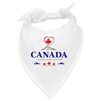 Kanada Vancouver Montreal Toronto Maple Leaf Berge - Bandana - Weiß - Vorne