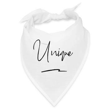 Unique - Einzigartig - Bandana - Weiß - Vorne
