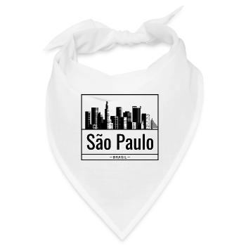 Sao Paulo Brasil Skyline Design - Bandana - Weiß - Vorne