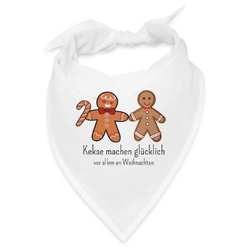 Kekse machen glücklich - Bandana - Weiß - Vorne