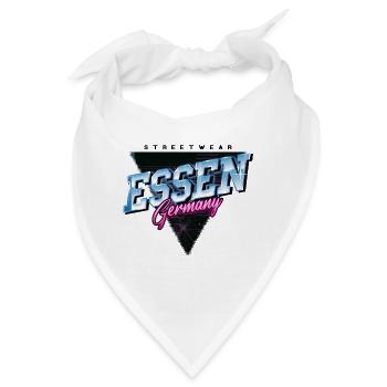 Essen Deutschland Stadt Skyline Vintage Retro - Bandana - Weiß - Vorne