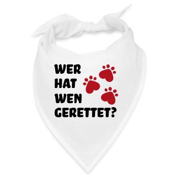 Tierschutz Hund - Bandana - Weiß - Vorne