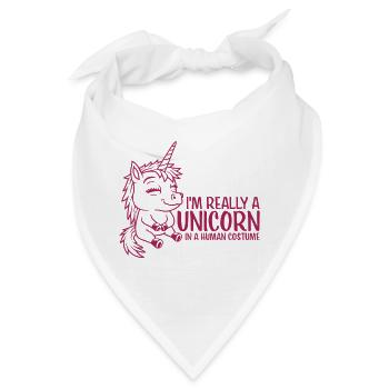 Unicorn in human costume - Bandana - Weiß - Vorne