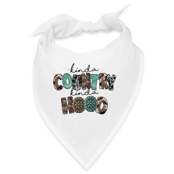 Country Musik ländlich Landei Countrymusiker Mom - Bandana - Weiß - Vorne
