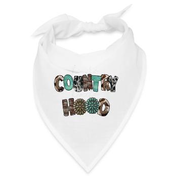 Country Musik ländlich Landei Countrymusiker Mom - Bandana - Weiß - Vorne