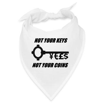 Nicht du Schlüssel Nicht deine Ecken - Bandana - Weiß - Vorne