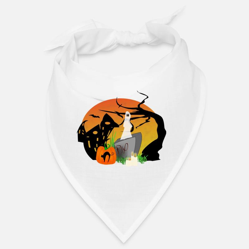 HalloweenLandschaft - Bandana - Weiß