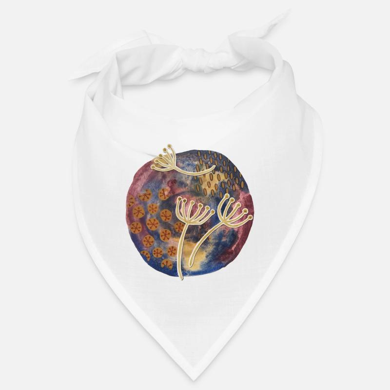 Fleurs abstraitesdans l’aquarelle Bandana