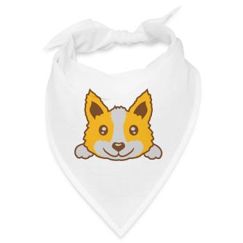 Süßer kleiner Hund Design - Bandana - Weiß - Vorne