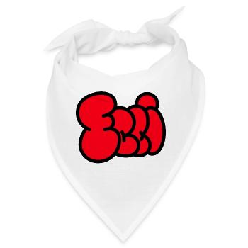 Ballonschrift ELLI rot - Bandana - Weiß - Vorne