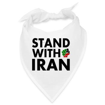 Stand with iran - Bandana - Weiß - Vorne