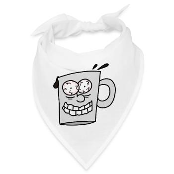 Kaffee Junkie - Bandana - Weiß - Vorne