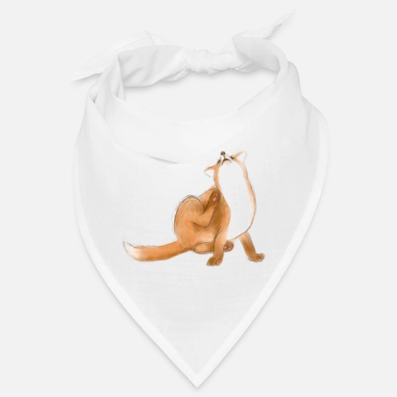 Scratching fox cute animal drawing Bandana