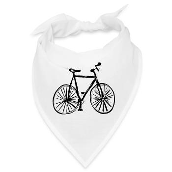 Fahrrad Gekritzel Fahrräder Radfahren Silhouette 7 - Bandana - Weiß - Vorne