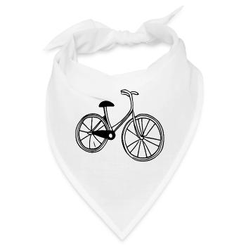 Fahrrad Gekritzel Fahrräder Radfahren Silhouette 2 - Bandana - Weiß - Vorne
