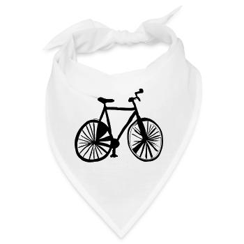 Fahrrad Gekritzel Fahrräder Radfahren Vektor 7 - Bandana - Weiß - Vorne
