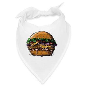 Burger - Bandana - Weiß - Vorne