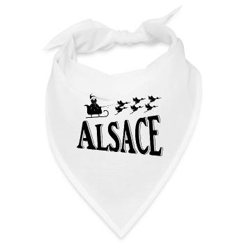 Elsässer Weihnachtsstörche - Bandana - Weiß - Vorne