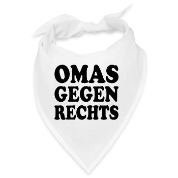 Omas gegen rechts - Bandana - Weiß - Vorne