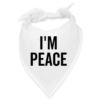 Ich bin Frieden - Bandana - Weiß - Vorne