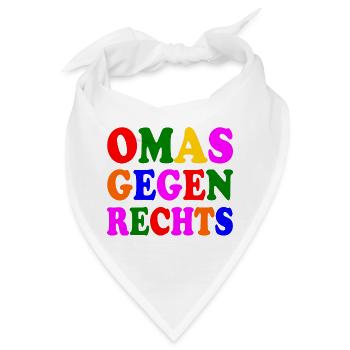 Omas gegen rechts - Bandana - Weiß - Vorne