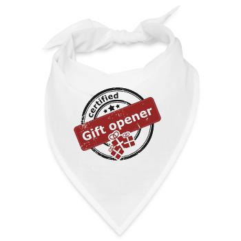 Certified gift opener - Bandana - Weiß - Vorne