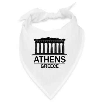 Athen Griechenland - Bandana - Weiß - Vorne