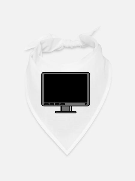 Icon Logo Computer Screen - Bandana - white - Front