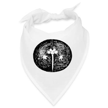 Sonne Mond Mosaik Astrologie mystisch Symbol 07 - Bandana - Weiß - Vorne
