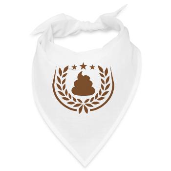 Lorbeerkranz Scheiße Haufen Sterne - Bandana - Weiß - Vorne
