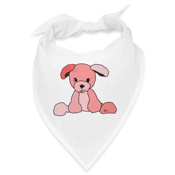 Hund Comic - Bandana - Weiß - Vorne